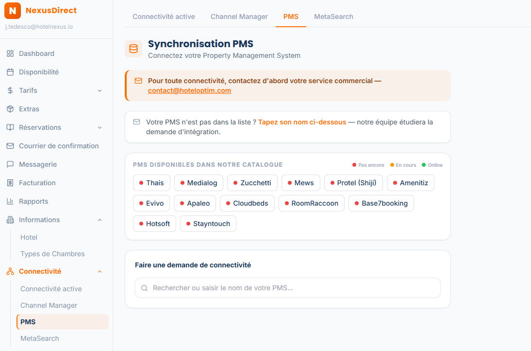 Extranet Nostaya — Calendrier tarifaire visuel